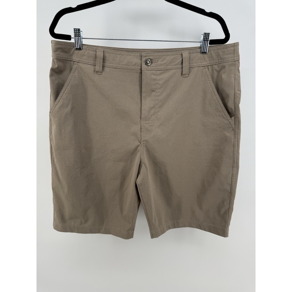 prAna Hybridizer Shorts Performance Stretch Drawstring Men's 36‎ Beige